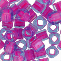 Бисер Япония "TOHO" CUBE 4 мм 5 г №0980 малиново-фиолетовый/неон